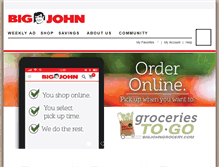 Tablet Screenshot of bigjohngrocery.com